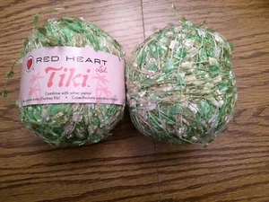 Red Heart Tiki Leaf 3630 Nylon Ball Yarn two skeins - Picture 1 of 4