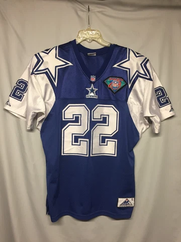 NFL Dallas Cowboys Emmitt Smith Vintage Apex Double Star Adult Jersey size Large Cover
