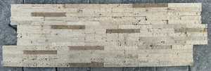 PIASTRELLE MOSAICO MARMO TRANCIATO TRAVERTINO MISTO 45X15X1 cm n° 7 PZ - Foto 1 di 2
