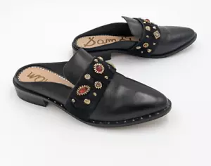 Ballerine donna Sam Edelman Mules taglia 6,5 M pelle di vitello gioielli - Foto 1 di 15