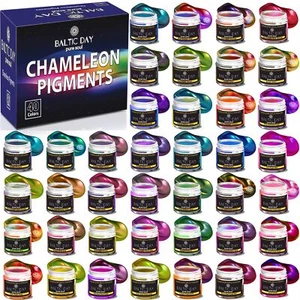 Chameleon Mica Powder 40 Jars of Color Shift Mica Powder Set Chameleon Mica Powd - Picture 1 of 9