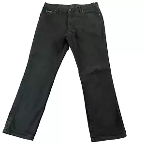 Pantalones de mezclilla Wrangler para hombre 36 32 * negros desvanecidos Texas vaquero occidental calce regular recto - Imagen 1 de 12