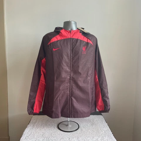 NIKE LIVERPOOL FC FULL ZIP HOODED WARM UP SOCCER JACKET MEN'S SIZE XL Cover