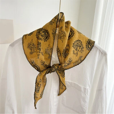 Mujeres Encaje Retro Triángulo Cabello Envoltura Bufanda Diadema Floral Bandana Bufandas Foto 1 de 4