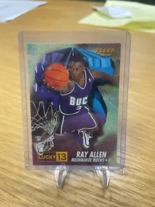 1996/97 Fleer LUCKY 13 RAY ALLEN RC HEAT BUCKS CELTICS #5 - Foto 1 di 2