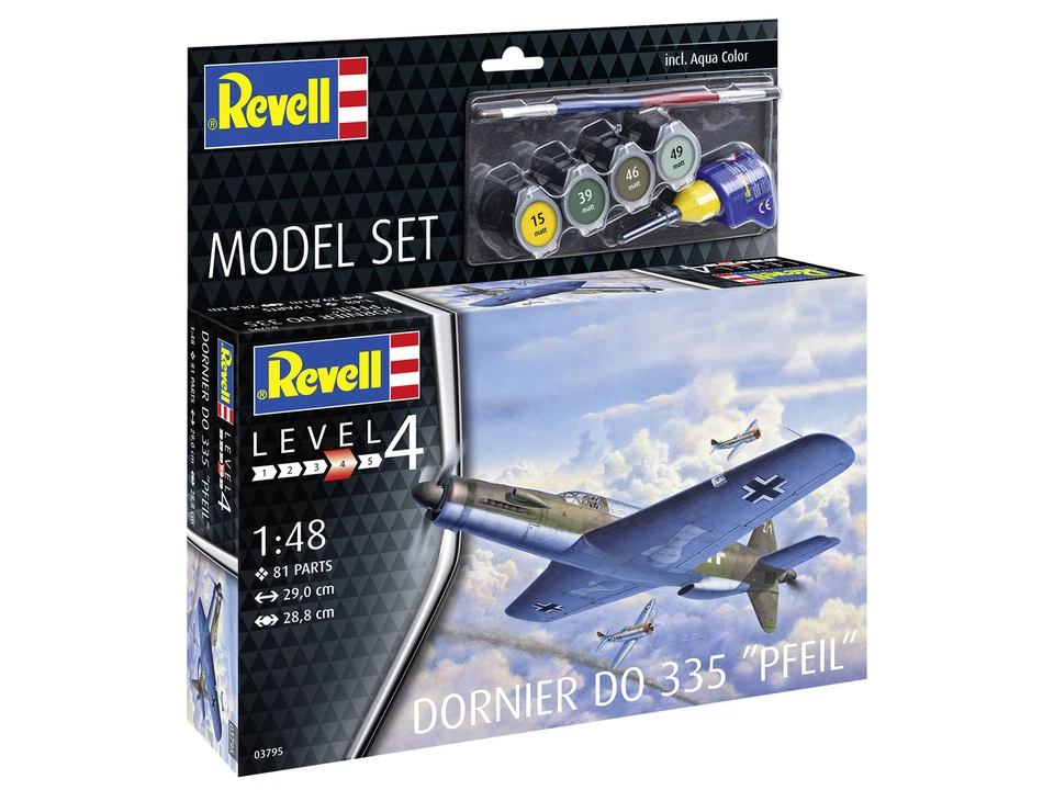 Dornier Do335 Arrow Model Set 1:48 Plastic Model Kit REVELL - Image 1 of 1