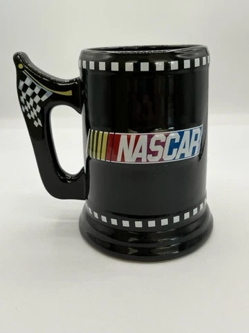 2004 Sherwood NASCAR Racing Tall Black Cup Mug  Beer Stein 6 1/4" Tall 36 oz Cover