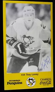 Troy Loney #24 handsigniertes signed Farbfoto Hockey Pinguine Cameron Coke 4x7 - Bild 1 von 2