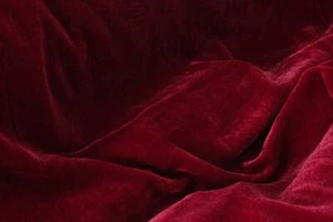 SILK RAYON DARK RED  SOLID FABRIC 45” CLOTHING,DRAPERY,DRESSES BY THE YARD - Picture 1 of 1