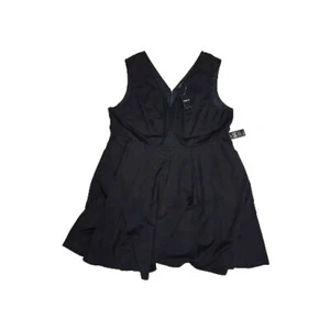 Vestido Torrid Talla 26 Negro Calce y Acampanado Popelina Clásico Novia Nuevo Con Etiquetas - Imagen 1 de 6