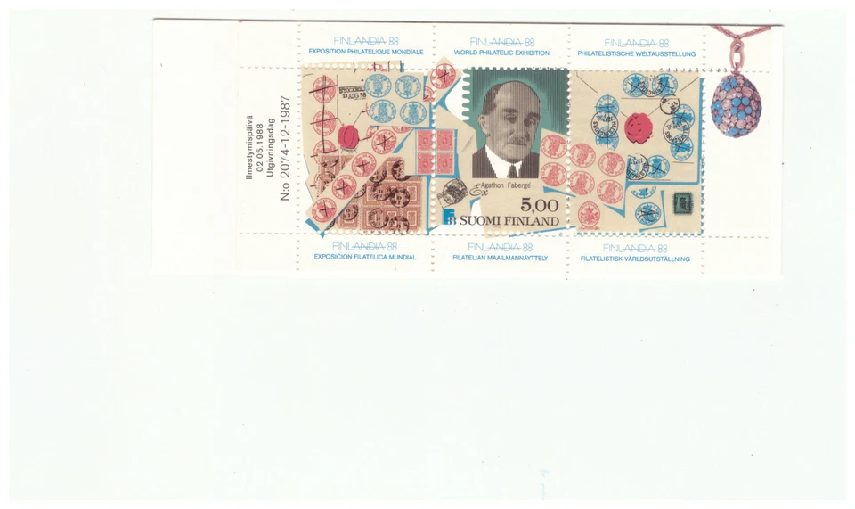 FINLANDIA SC.769 1988 FINLANDIA 30º año. SERVICIO POSTAL MNH COMP. LIBRO BLKPG7 Foto 1 de 1