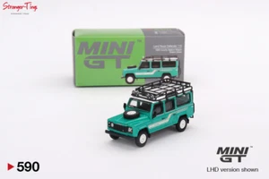Mini GT 1/64 Land Rover Defender 110 1985 County Kombi grün (LHD) - Bild 1 von 4