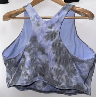 ATHLETA NWT Conscious Crop Sports Bra Tank Size 3XL High Neck Gym Tie-Dye - Image 1 of 4