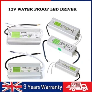12V LED Driver 10W-350W Transformer IP67 Waterproof Power Supply PSU For Outdoor - Picture 1 of 63