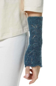 Alpaka Hadia Pulswärmer mit 55% Baby Alpaka im eleganten Ajour Muster APU KUNTUR - Bild 1 von 6