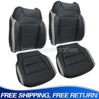 Front Replacement Perf Leather Seat Cover Black For 2017-2020 Ford F-150 Foto 1 de 4