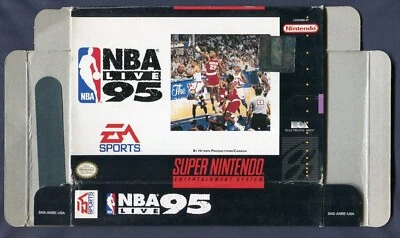 1994 Super Nintendo NBA Live 95 SNES Game Box Only EA Sports - Image 1 of 2