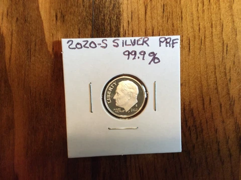 2020-S Silver  Proof DCAM Roosevelt Dime Cover