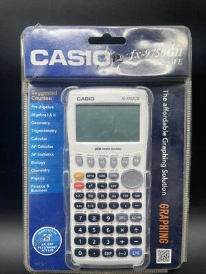 Casio FX-9750GII Graphing Calculator (White/Blue) NEW Flawed Packaging  - Image 1 of 4
