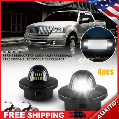 Arnés de luz de cableado de licencia LED placa blanca Ford F250 F1TZ13550A con enchufe Foto 1 de 4