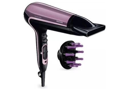PHILIPS(PHILIPS GMBH MARKET DACH) Philips Haartrockner Haarstyler Föhn ThermoProtect HP8236/00 schwarz/lila