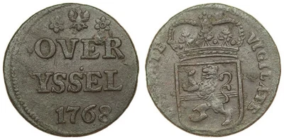 Province of Overijssel (Dutch Republic) - Duit 1768 - Image 1 of 3