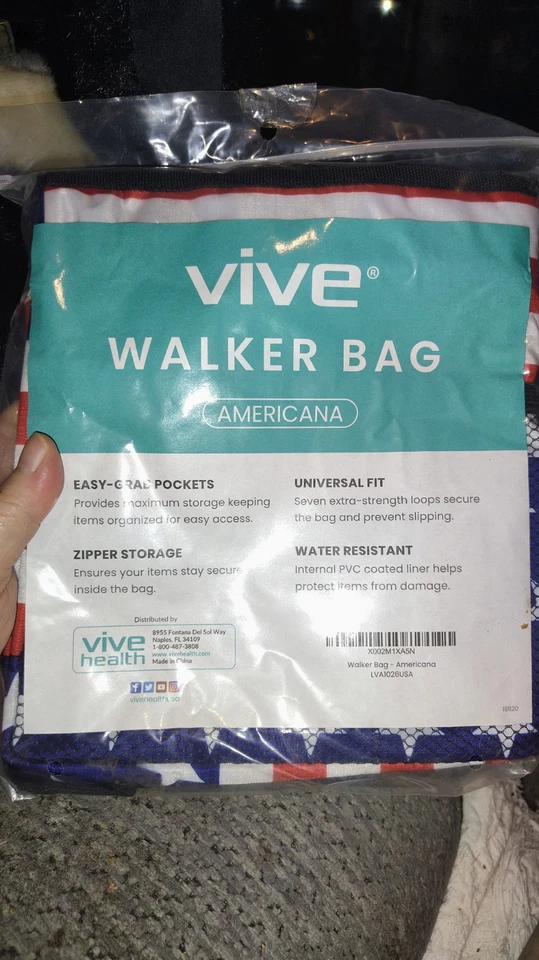 VIVE Wheelchair Carry Bag - Arm Rest Pouch for Rollator Walkers Power Black