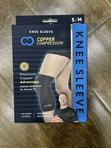 Copper Compression Knee Sleeve Size S/M - New - Picture 1 of 3