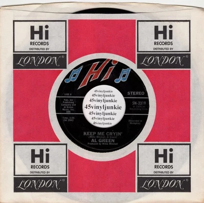 Al Green NM soul/R&B 45 rpm "Keep Me Cryin'" on Hi Records - Image 1 of 2