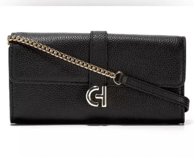 Cartera COLE HAAN de cuero negra con tono dorado nueva con etiquetas Foto 1 de 3