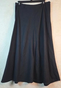 Old Navy Womens Denim Dark Wash Maxi Skirt Linen Cotton Size 4 - Picture 1 of 9