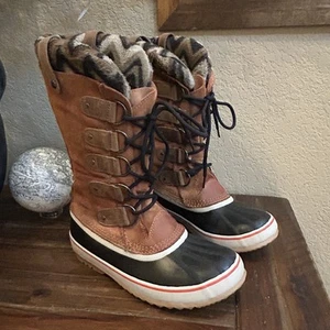 Sorel Joan of Arctic Knit II Boots Women’s Sz 10 Elk Brown Insulated Waterproof - Picture 1 of 5