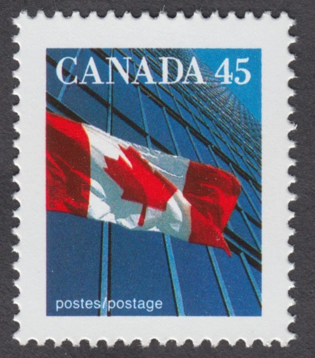 Canadá - #1361 45c bandera sobre edificios, perfecto 14,5 x 14,6 - MNH Foto 1 de 1