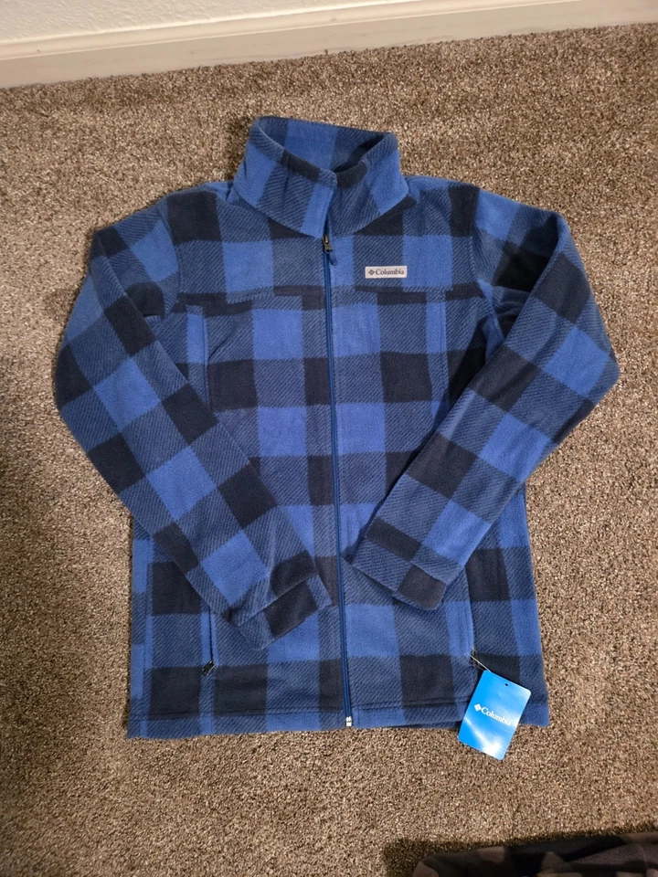 Columbia Boys Blue Check zing lll Jacket Size Youth Medium (10-12) ️