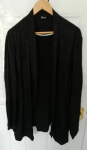 Yours Size 28 - 30 Black Animal Print Silky Feel Blazer Jacket Open Ladies - Picture 1 of 9