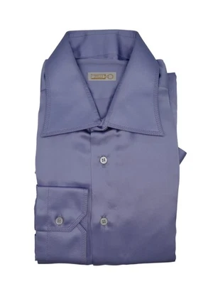 NEW ZILLI Imperfect  Dress SHIRT 100% SILK With Defect Size 16 Us 41 Eu  (ZIL1) - Image 1 of 3
