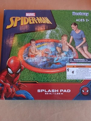 Marvel Spider-Man Splash Pad NEW Outdoor Sprinkler Water Toy for Children  - Image 1 of 2