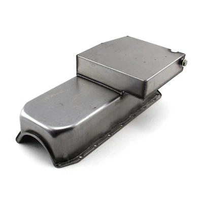 Cacerola de aceite Chevy SBC 350 2 piezas Rms 1955-79 D/Side 7Qt Circle Track [Natural] Foto 1 de 2