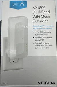 Netgear | AX1800 EAX15 | Dual-band WiFi 6 Mesh Extender - Picture 1 of 5