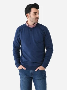 NUEVO CON ETIQUETAS $130 Peter Millar Para hombres Lava Lavado Cuello Redondo Talla Pequeña Sudadera Azul Marino - Imagen 1 de 9