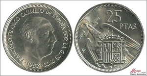 España 25 pesetas 1957 (58) S/C Franco - Picture 1 of 1
