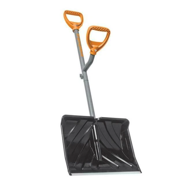 Ergieshovel Snow Shovel 48 in. Lightweight D-Grip Steel Handle Aluminum Blade