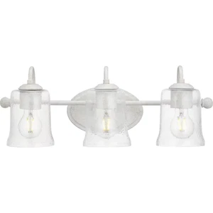 PROGRESS LIGHTING Bisset 22 Inch 3-Light White Farmhouse Vanity Light - NEW! - Picture 1 of 11