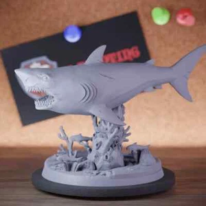 Tidal Shark Miniatura Sea Best Mini Dungeons and Dragons DnD 5e TTRPG Pathfinder - Imagen 1 de 8