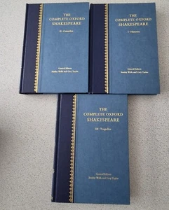 The Complete Oxford Shakespeare 3 Volume Box Set 1987 Hardcover Books - Picture 1 of 5