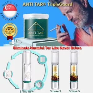 ANTI TAR TripleGuard Filtros de Cigarrillos Bloque de Trampa de Alquitrán Puntas para Fumar Soporte - Imagen 1 de 17