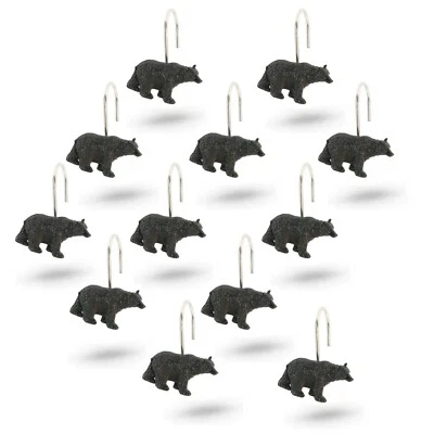 12 Piece Set of Shower Curtain Hooks Available in a Variety of Decorative Design - Image 1 of 2