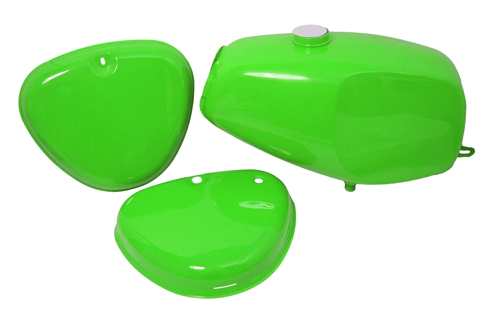 Lackset Büffeltank, Hochtank Seitendeckel lindgrün, gelbgrün für Simson S50 S51 - Bild 1 von 1