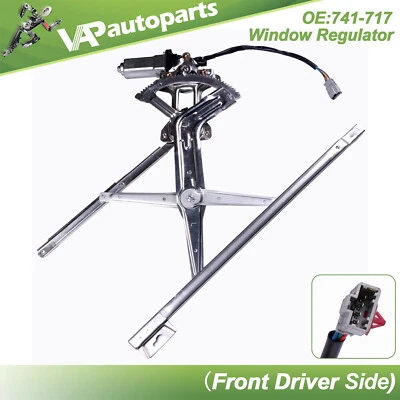 For 1990-1993 Honda Accord 4 Door Power Window Regulator Front Left with Motor - Image 1 of 4