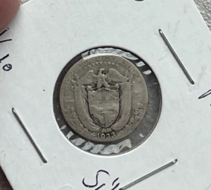 1933 Panama 1/10 Balboa - Silver L2 - Picture 1 of 2